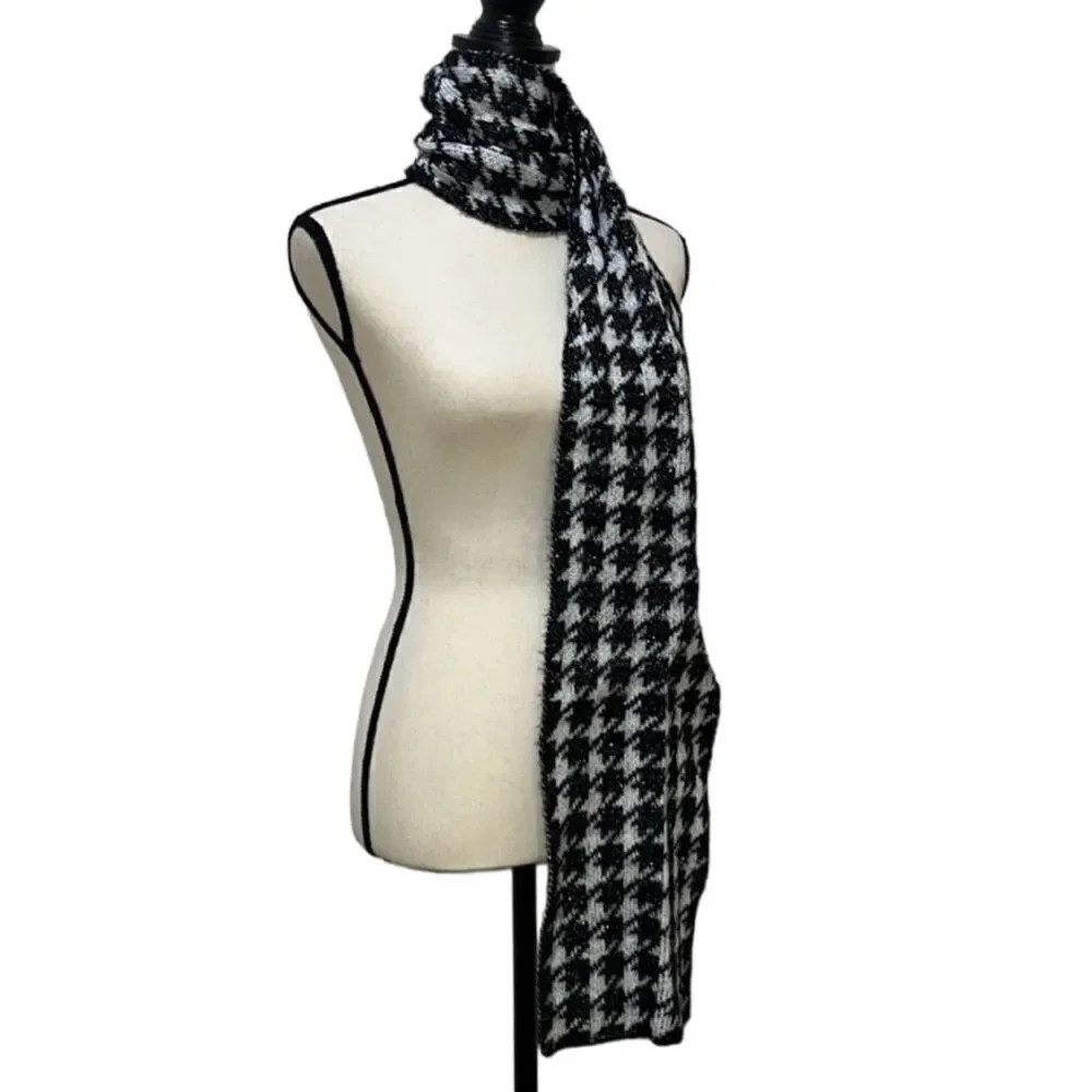 Ashley Stewart Metallic Houndstooth Infinity Scarf